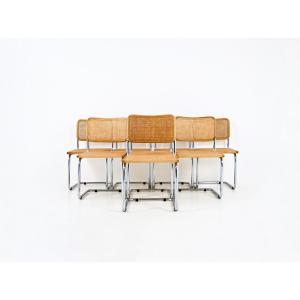 Ensemble de 8 Chaises de salle à manger Style B32 par Marcel Breuer