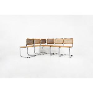Set Of 6 B32 Style Dining Chairs By Marcel Breuer