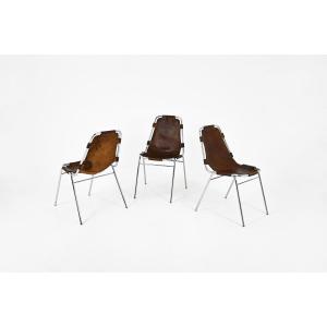 Set Of 3 Les Arcs Chairs By Charlotte Perriand, 1960s
