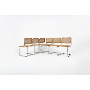 Set Of 6 Style B32 Dining Chairs By Marcel Breuer