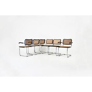 Ensemble de 6 chaises de salle à manger Style B32 par Marcel Breuer