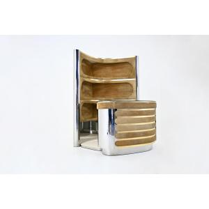 Ensemble de bar attribué à Willy Rizzo, années 1970