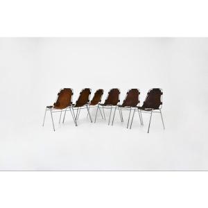 Set Of 6 "les Arcs" Chairs By Charlotte Perriand, 1960s