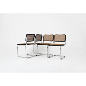 Set Of 4 Marcel Breuer B32 Dining Chairs