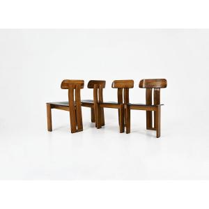 "sapporo" Dining Chairs By Mario Marenco For Mobilgirgi, 1970s, Set Of 4