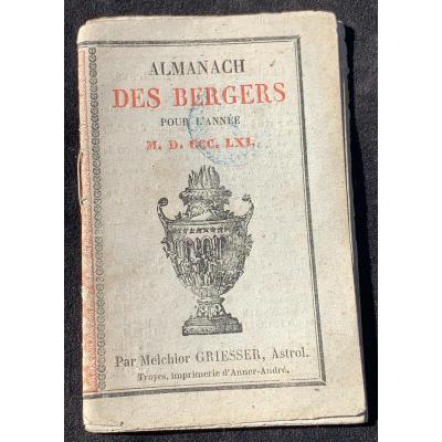 Curiosité: rare calendrier berger Melchior Griesser 1861