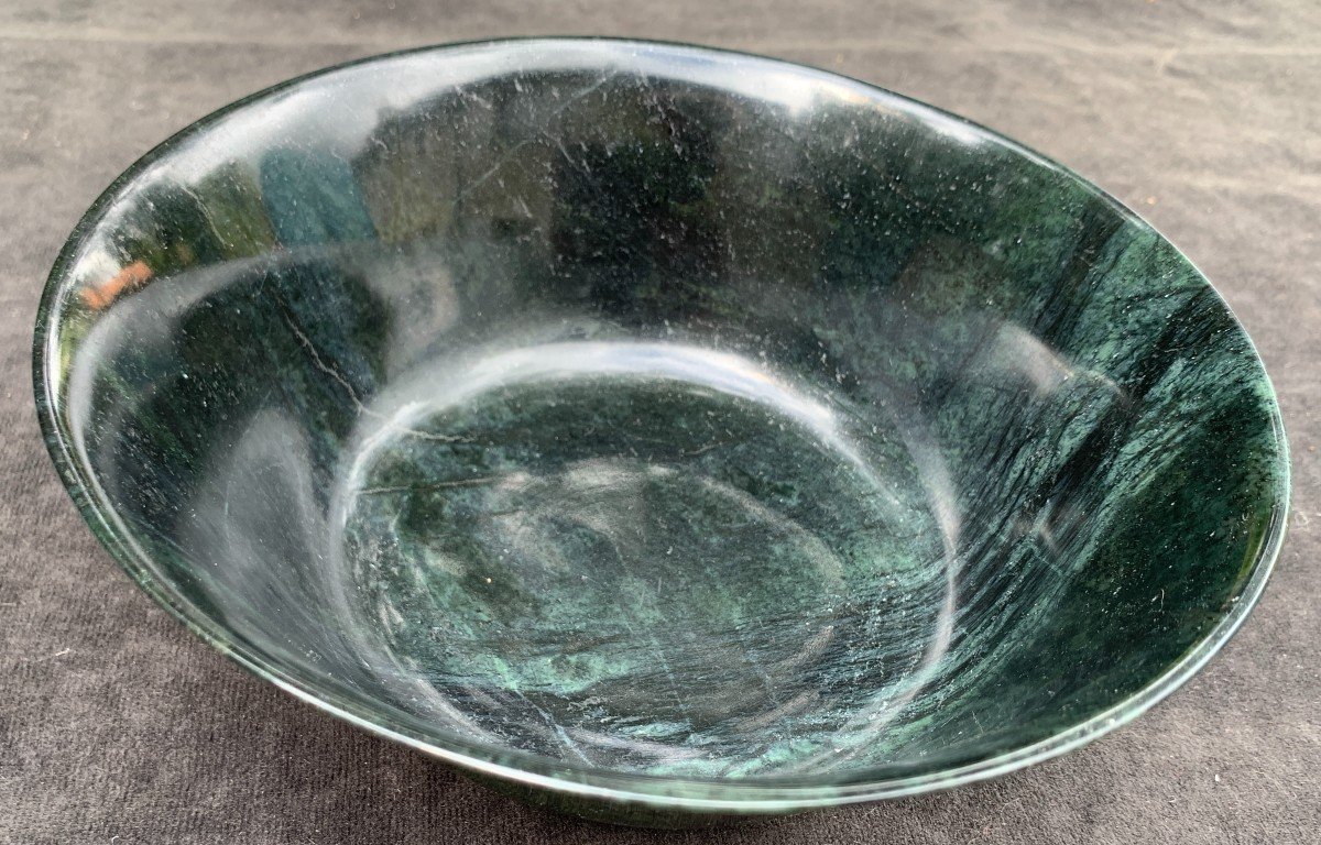Superbe coupe sur piédouche de style moghol en jade -photo-8