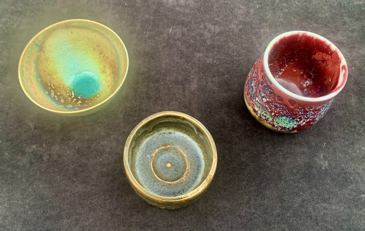 Contemporary Ox Blood Ceramic Cup Oxblood Color, Deep & Intense Red Color-photo-7