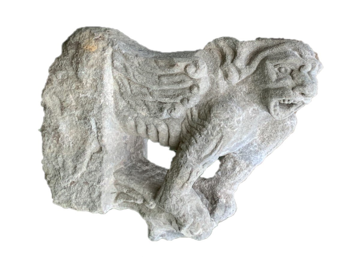 12th / 13th Cty, Giant Stone Carved Gargoyle, Roman Period-photo-2