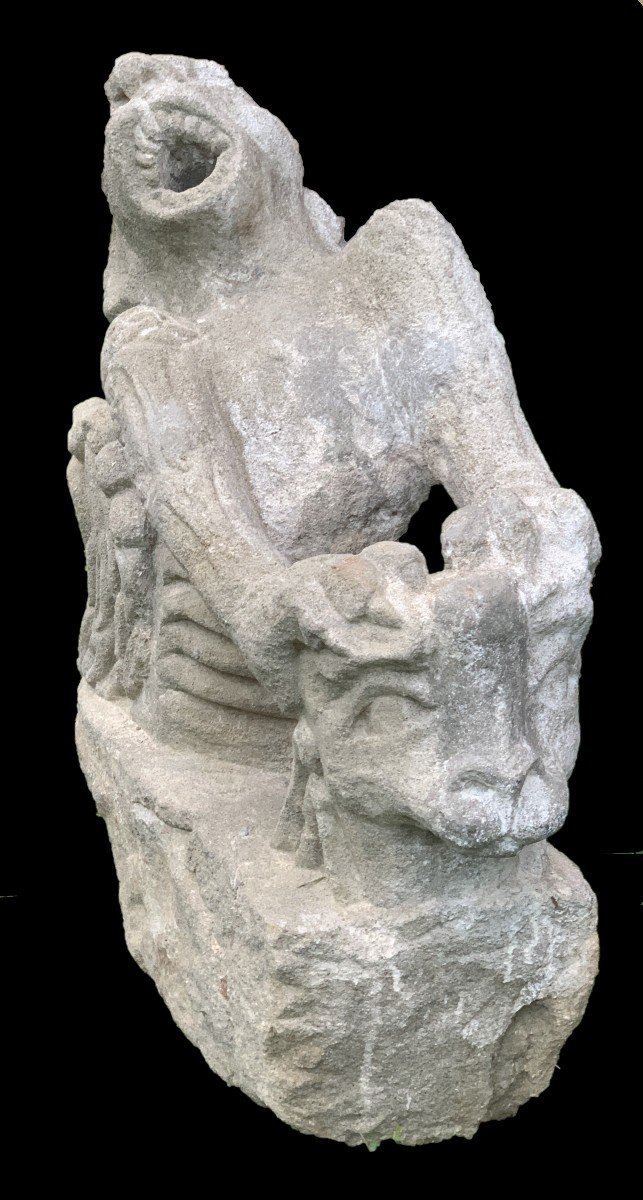 12th / 13th Cty, Giant Stone Carved Gargoyle, Roman Period-photo-4