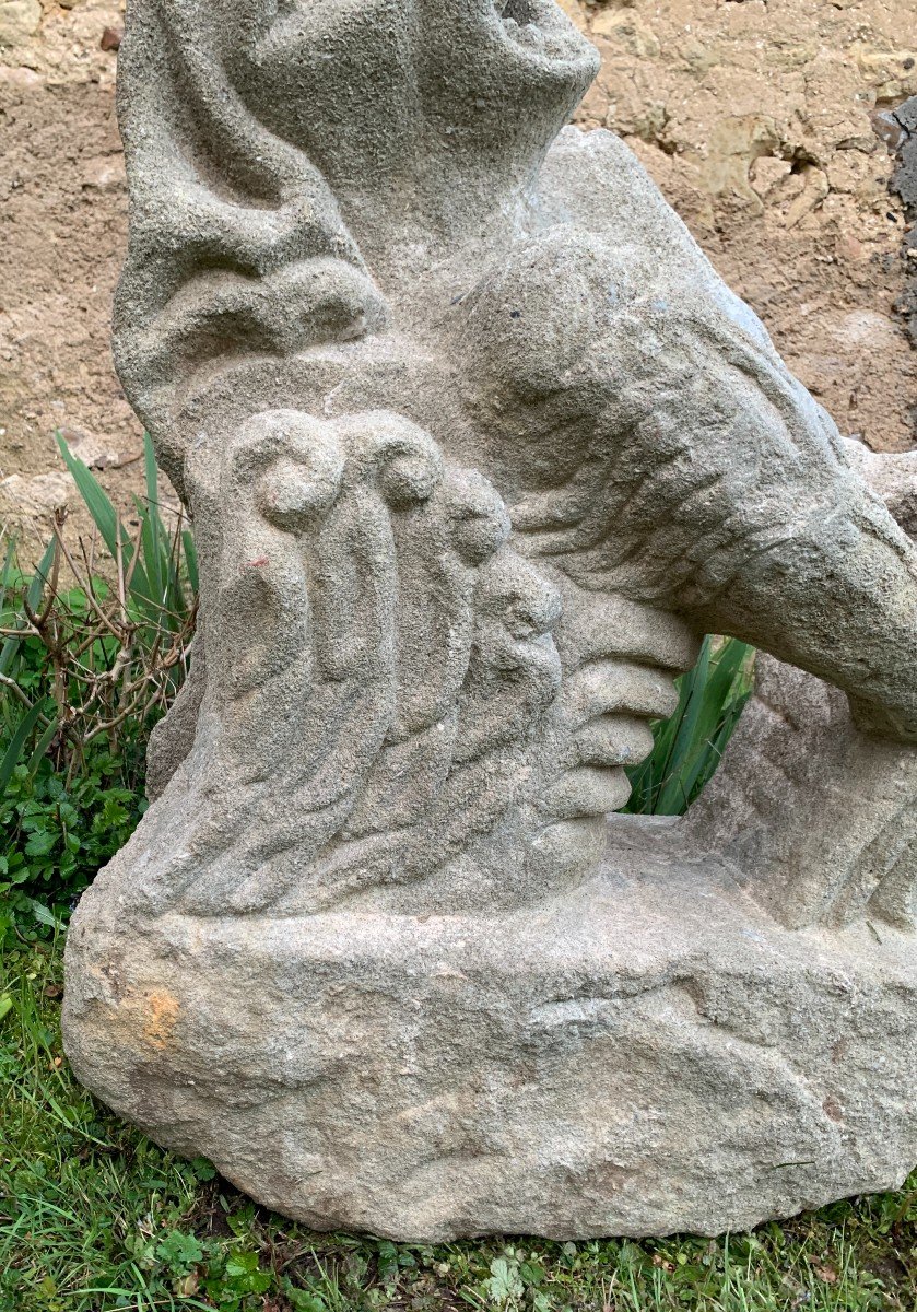 12th / 13th Cty, Giant Stone Carved Gargoyle, Roman Period-photo-2