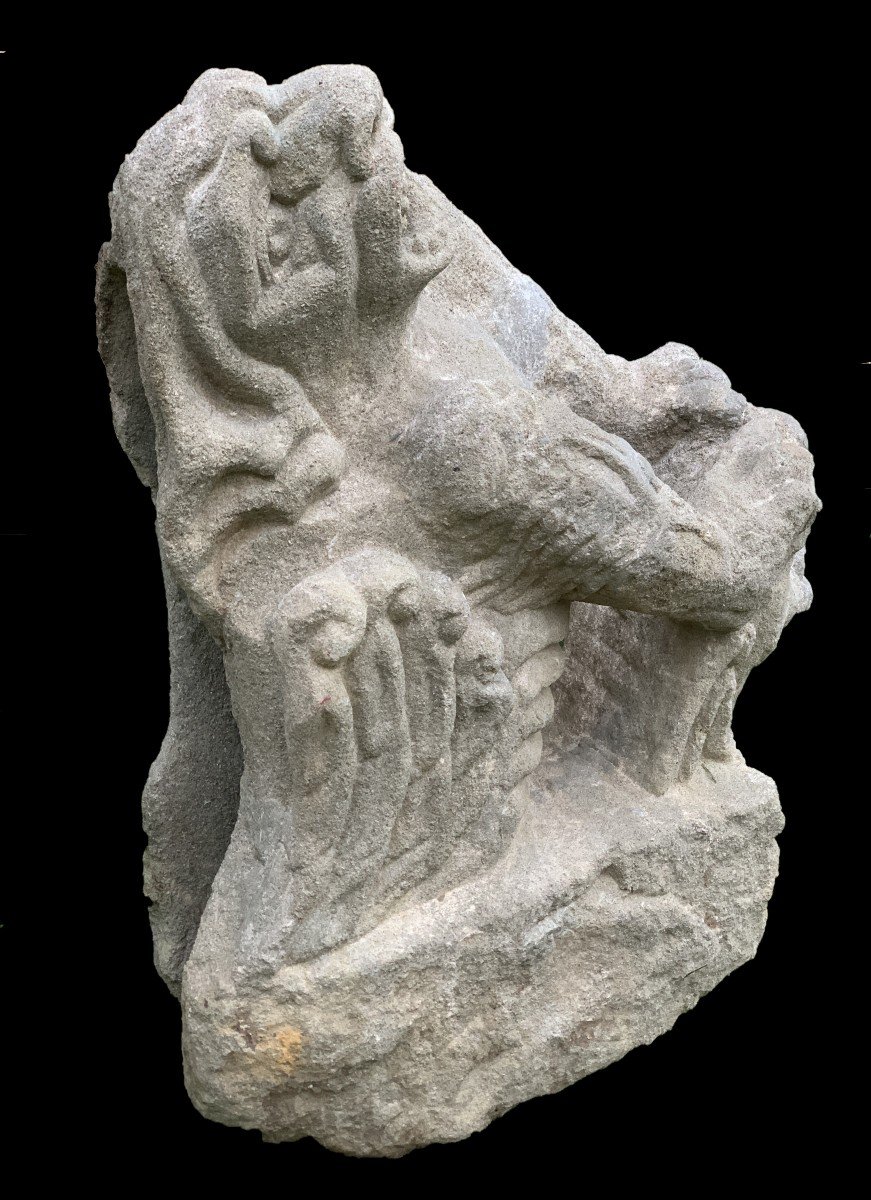 12th / 13th Cty, Giant Stone Carved Gargoyle, Roman Period-photo-3