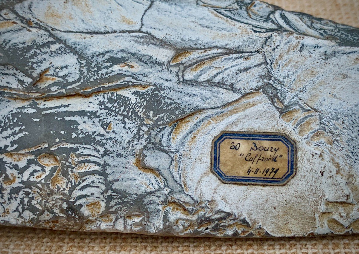 Préhistoire, Superbe hache silex taillé ép néolithique, trouvée en 1979 à Boury (Oise)-photo-2