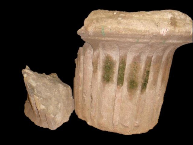 1st Cty Ad Gallo-roman Stone Cvd Column Barrel Site Argentomagus (indre), Found & Reported 1909-photo-2