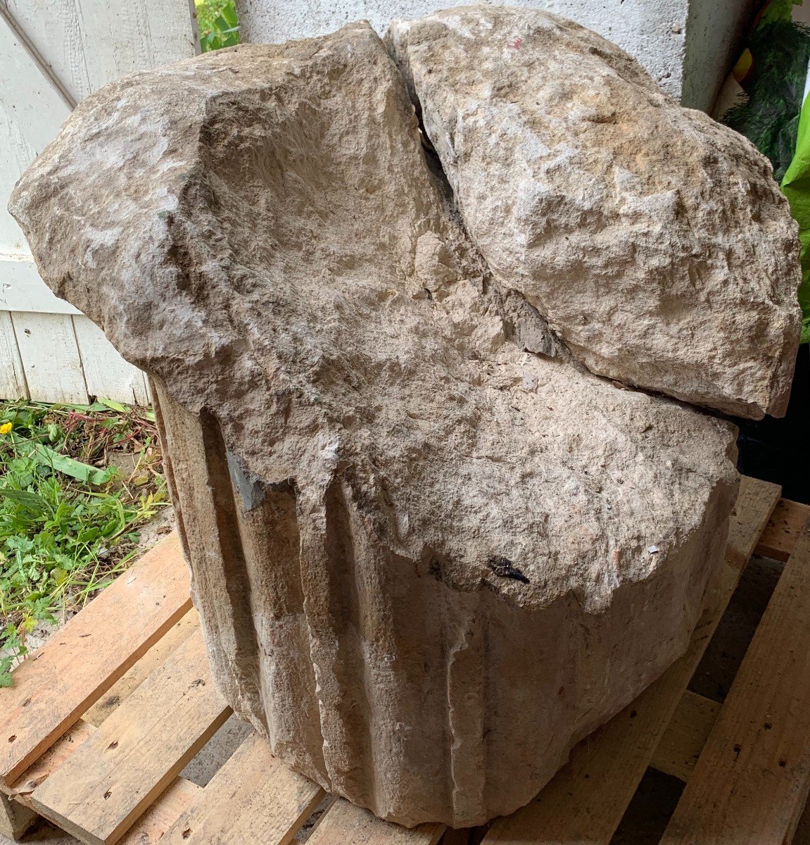 1st Cty Ad Gallo-roman Stone Cvd Column Barrel Site Argentomagus (indre), Found & Reported 1909-photo-3