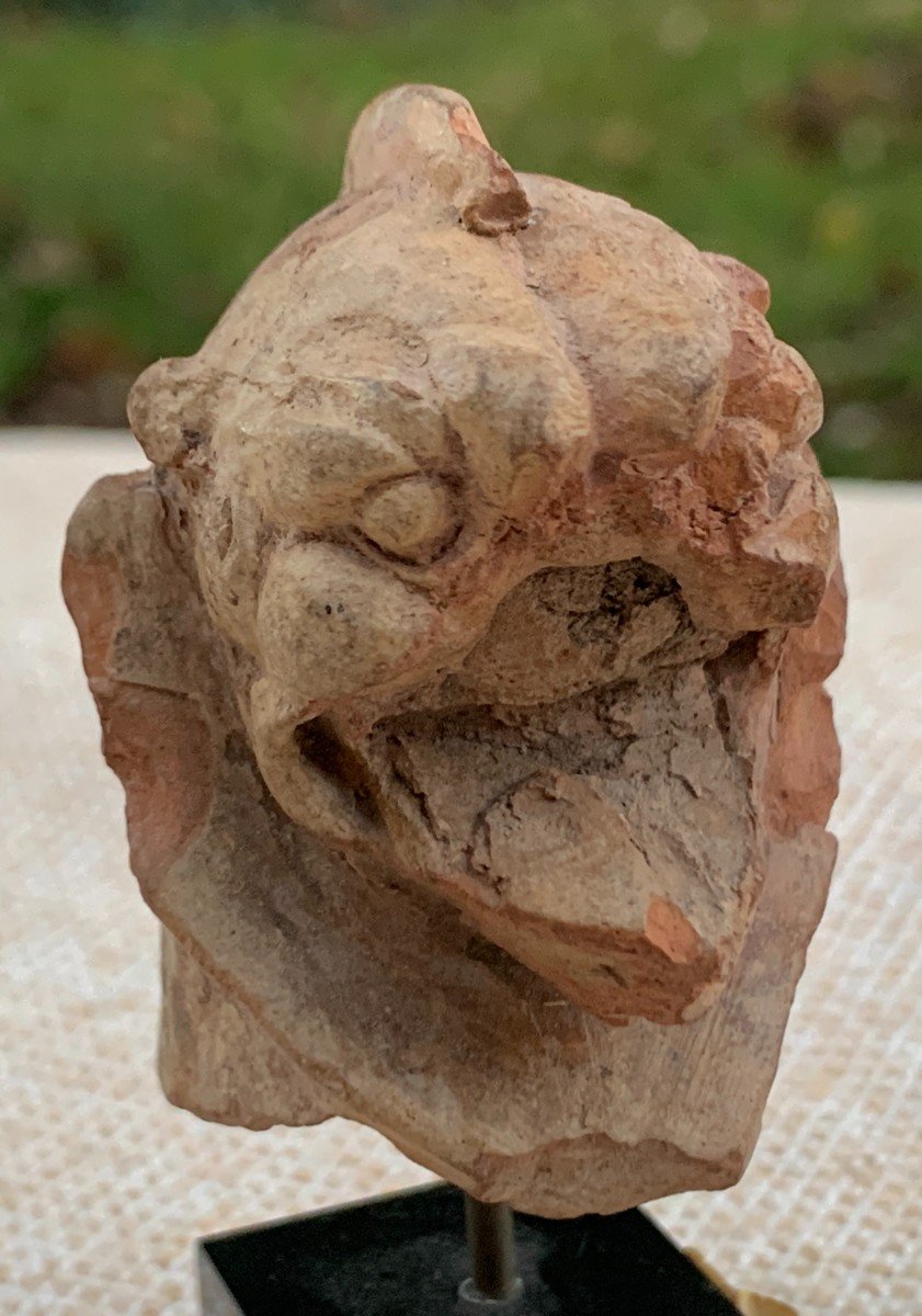 Archaeology, Terracotta Dragon Head, Persia?-photo-4
