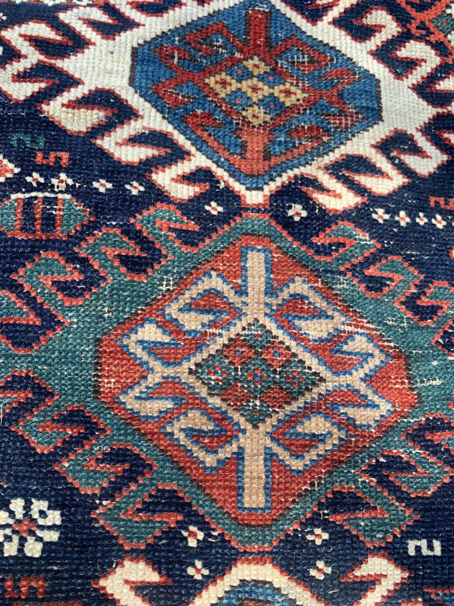 Vers 1860, très ancien Tapis Kuba Shirvan,  Nord Ouest Azerbaïdjan-photo-2