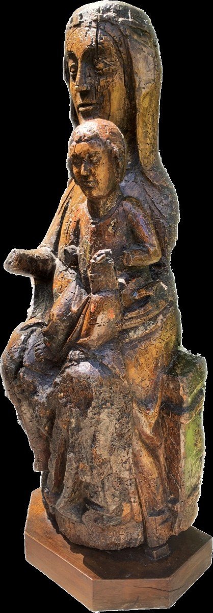 Romanesque Ep (late 13th Century), Sedes Sapientiae, Museum, Virgin And Child In Polychrome Wood Majesty-photo-4