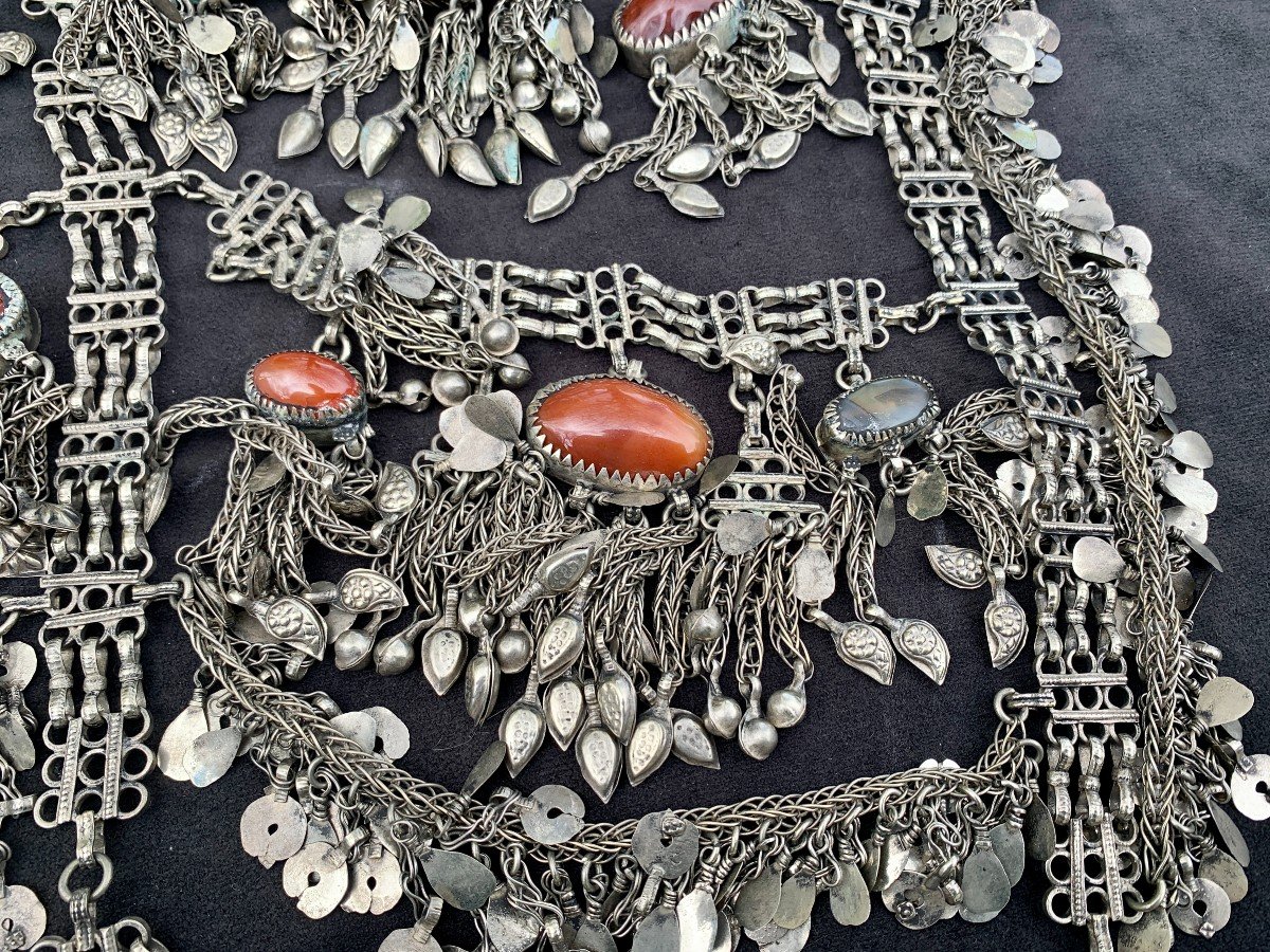 Kuchi Culture Large Choker Necklace, Tribal Art, Afghanistan Or Pakistan-photo-2