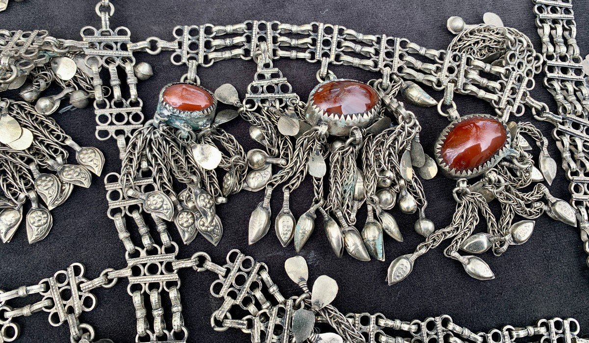 Kuchi Culture Large Choker Necklace, Tribal Art, Afghanistan Or Pakistan-photo-5