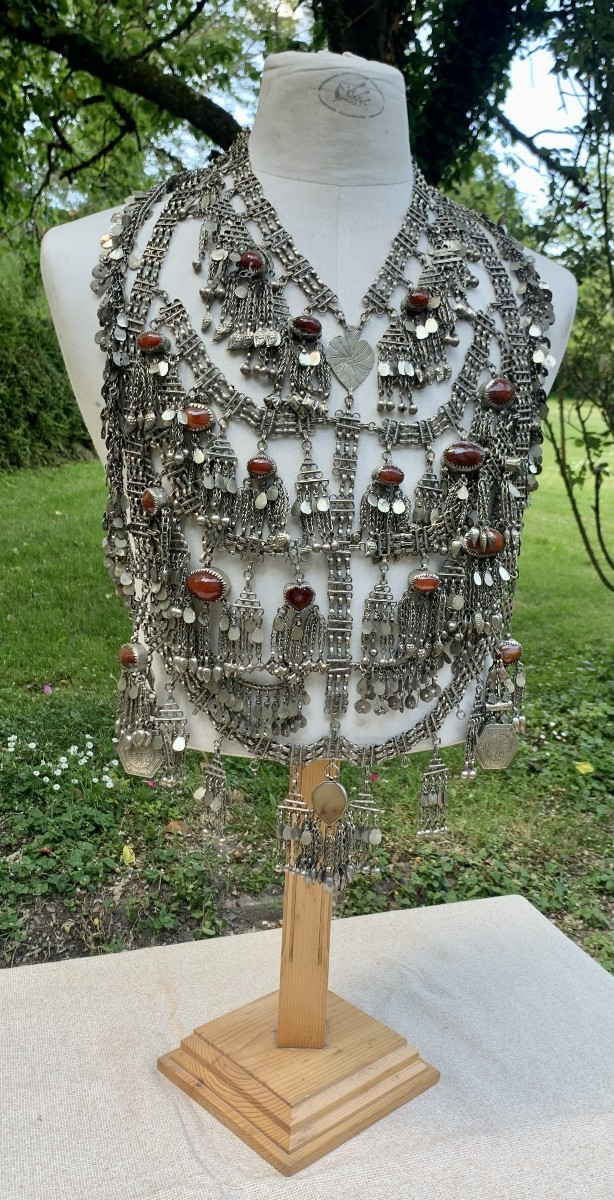 Kuchi Culture Large Choker Necklace, Tribal Art, Afghanistan Or Pakistan