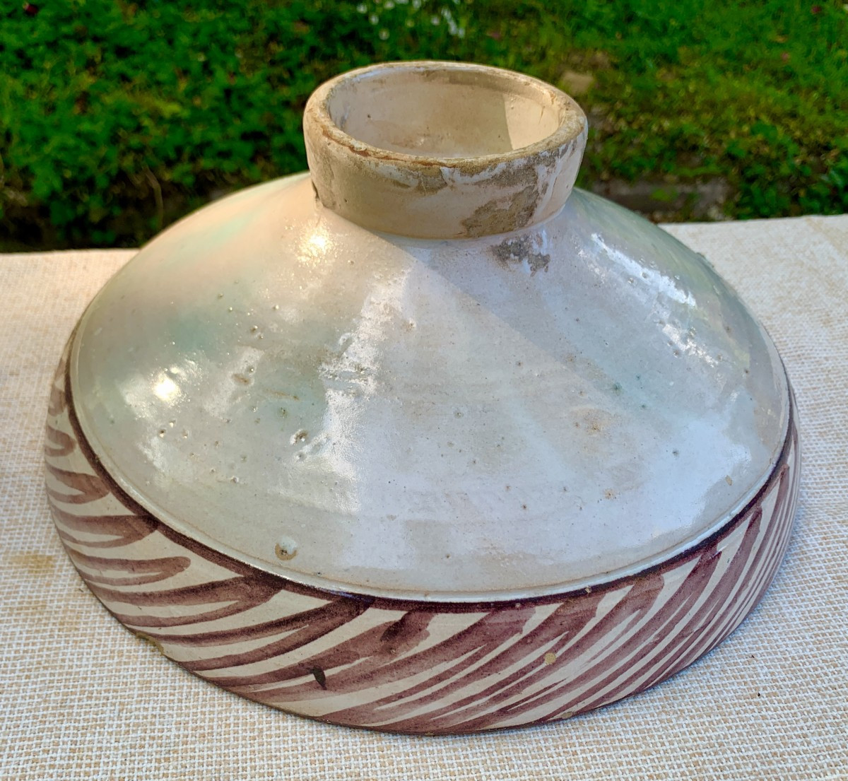 Morocco, 19th Cty Ceramic "turtle" Plate Called Regards Its Design-photo-2