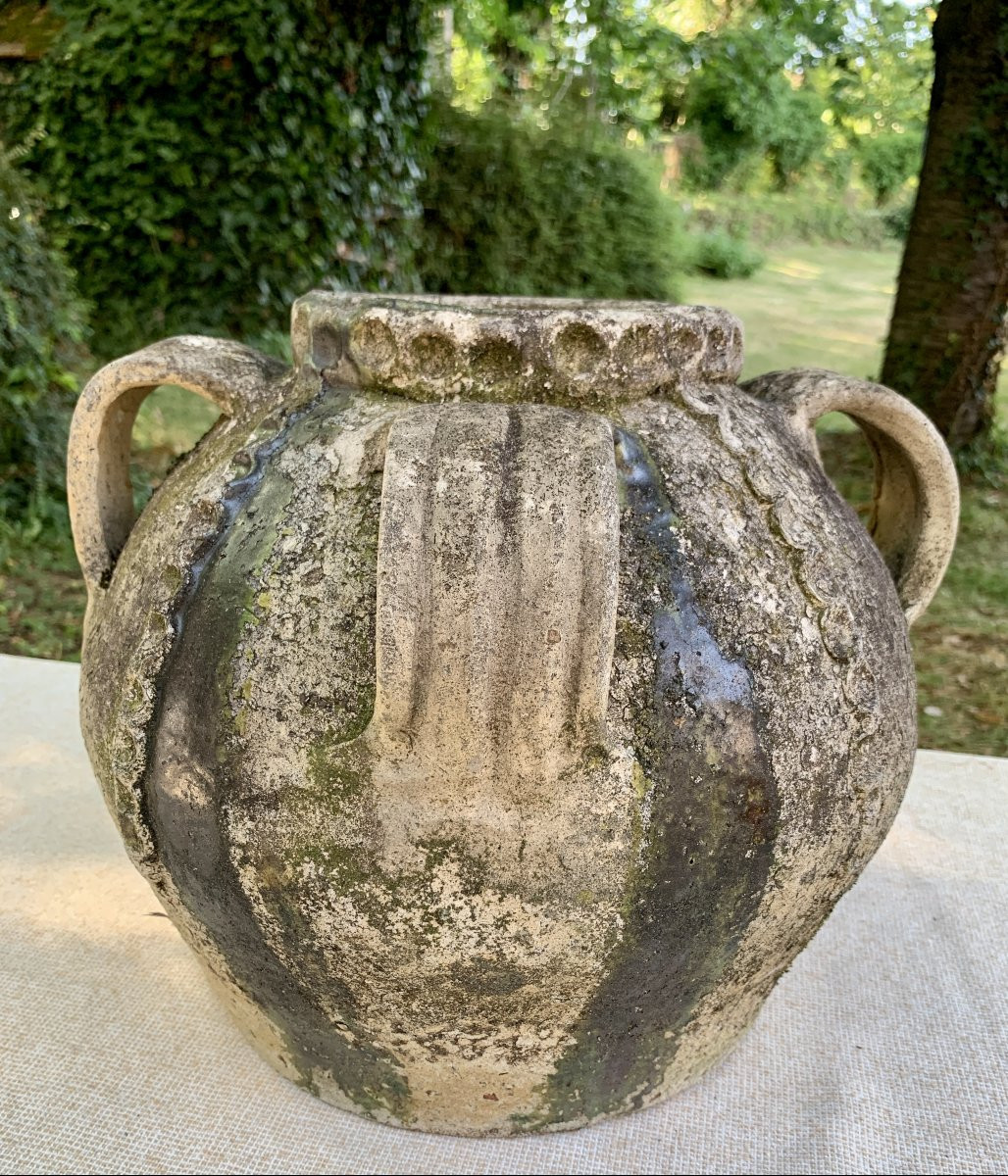 Very Nice 17 Or 18th Cty Green Glazed Earthenware Jug Or Buyre -photo-4