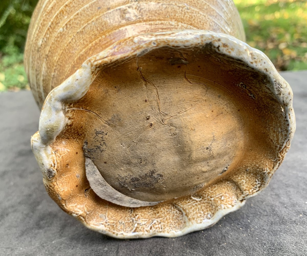 Renaissance Salt-glazed Stoneware Pitcher With Handle, 16th/17th Century-photo-3