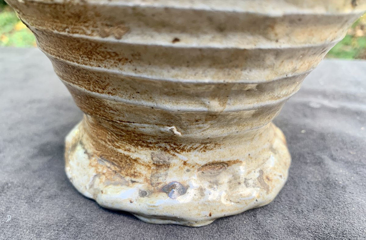 Renaissance Salt-glazed Stoneware Pitcher With Handle, 16th/17th Century-photo-5