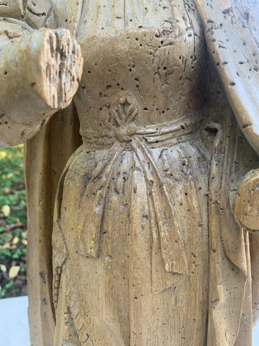 Circa 1500 / 1510, Saint Suzanne ? Lime Tree Wiid Carved Statue-photo-1