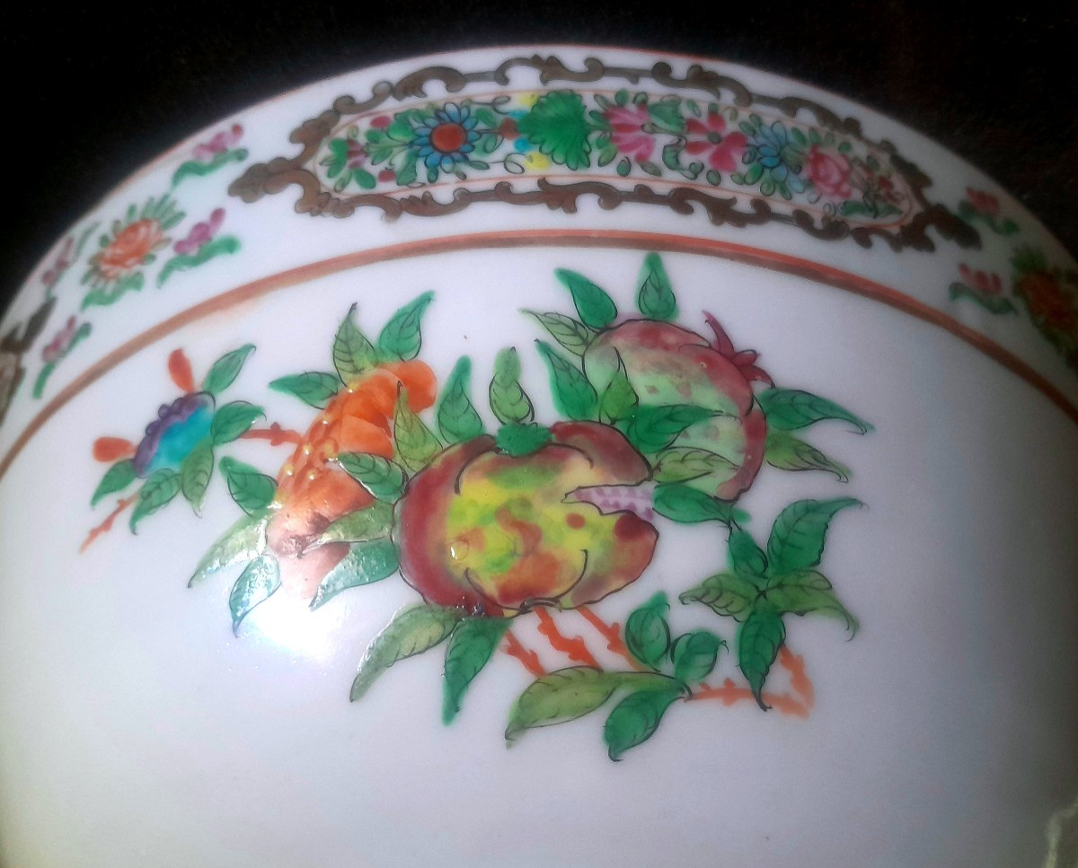 3 PORCELAINES CHINE POUR LE MARCHÉ DU MOYEN-ORIENT 19ème Siècle -photo-1