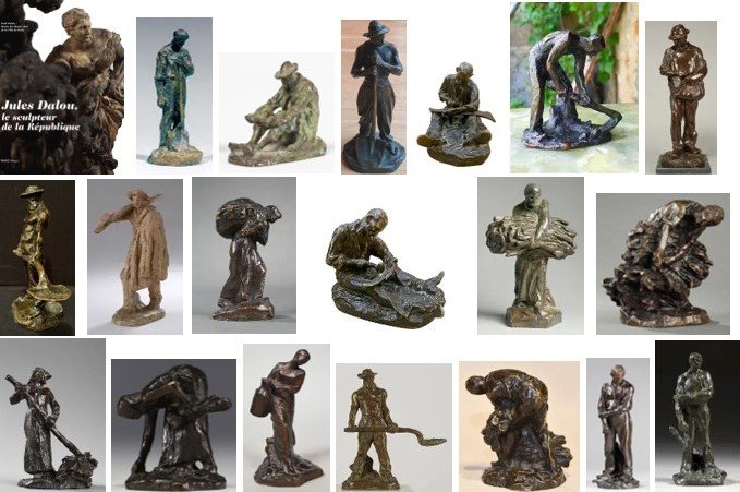 Jules  Aimé DALOU SEVRES 1923 Pte sculpture grès couleur terre cuite-photo-8