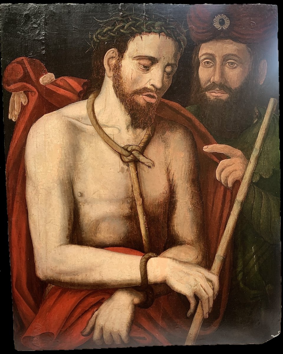 16th Painting On Oak Panel, Christ Presented To The Crowd By Pontius Pilate-photo-1