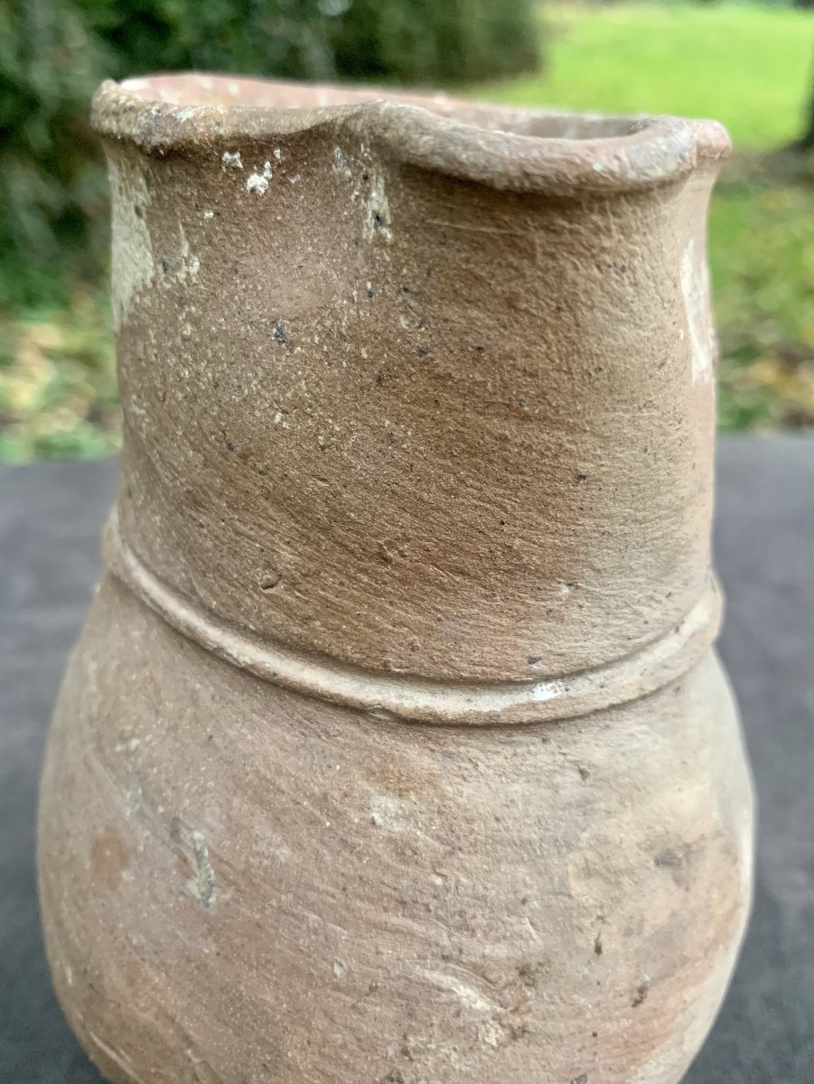 XIVe s, 2 poteries médiévales pichet  à anse et pt vase 2 anses, Ile de France ?-photo-6