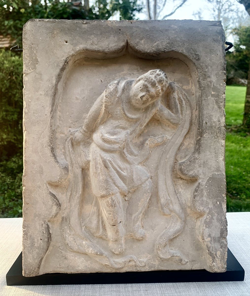 Archaeology China, 2 Song Dynasty (960-1279) Terracotta Tiles Depicting A Dancer &horsemen-photo-8