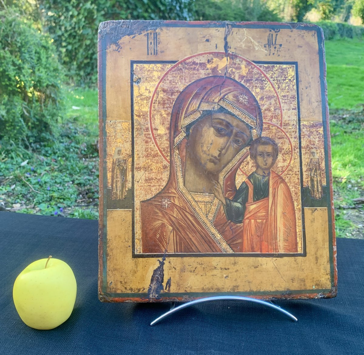 Virgin & Child Icon Known As "of Tenderness", Russia, Late 18th Early 19th Cty-photo-8