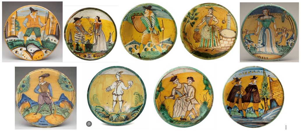 2. Plat faïence MONTELLUPO (Tosacne) à fond jaune XVII e s, soldat au drapant flottant-photo-6