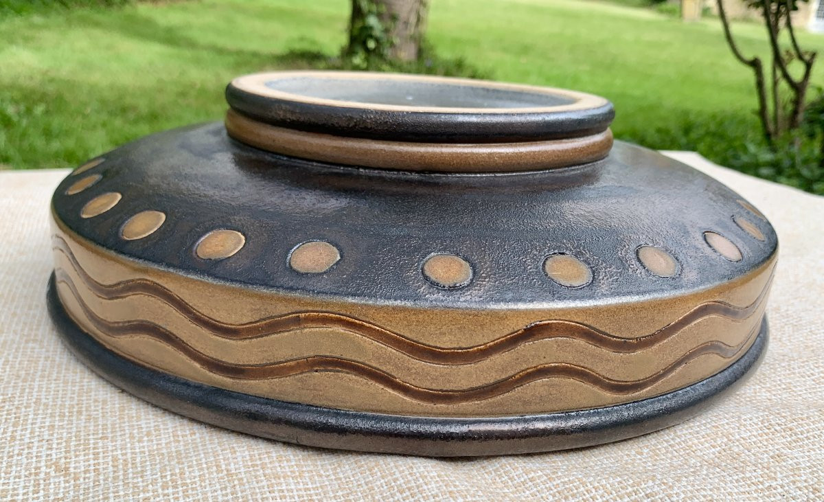 Large René Buthaud / Georges Asch Art Deco Ceramic Cup, Ste Radegonde Factory-photo-2