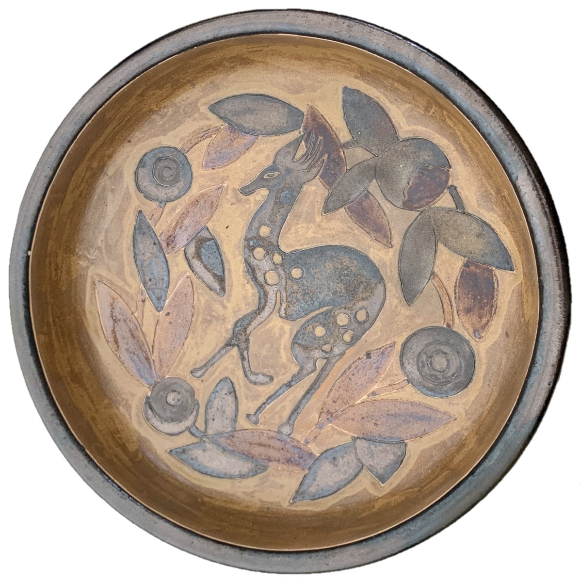 Large René Buthaud / Georges Asch Art Deco Ceramic Cup, Ste Radegonde Factory-photo-2