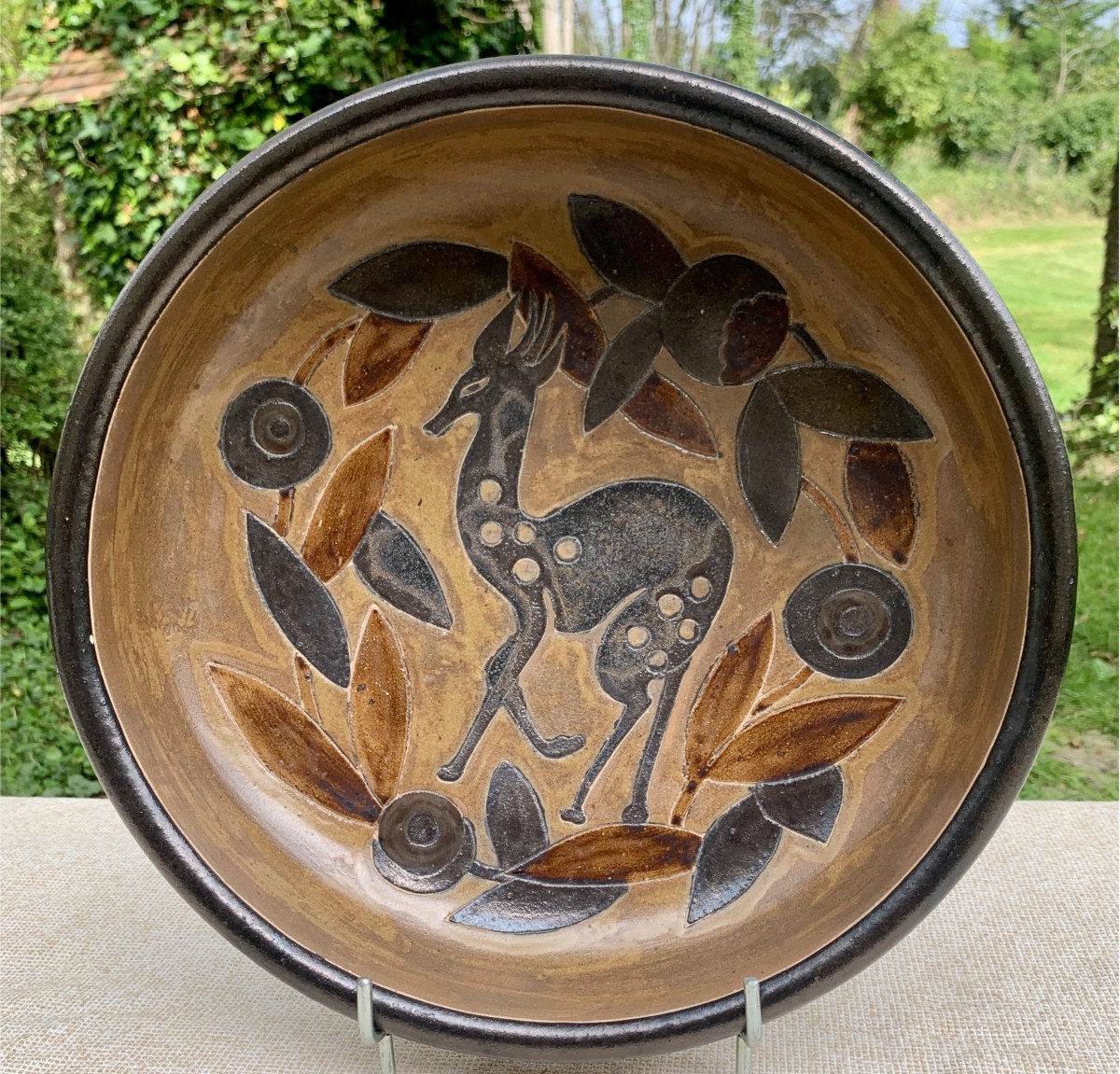 Large René Buthaud / Georges Asch Art Deco Ceramic Cup, Ste Radegonde Factory
