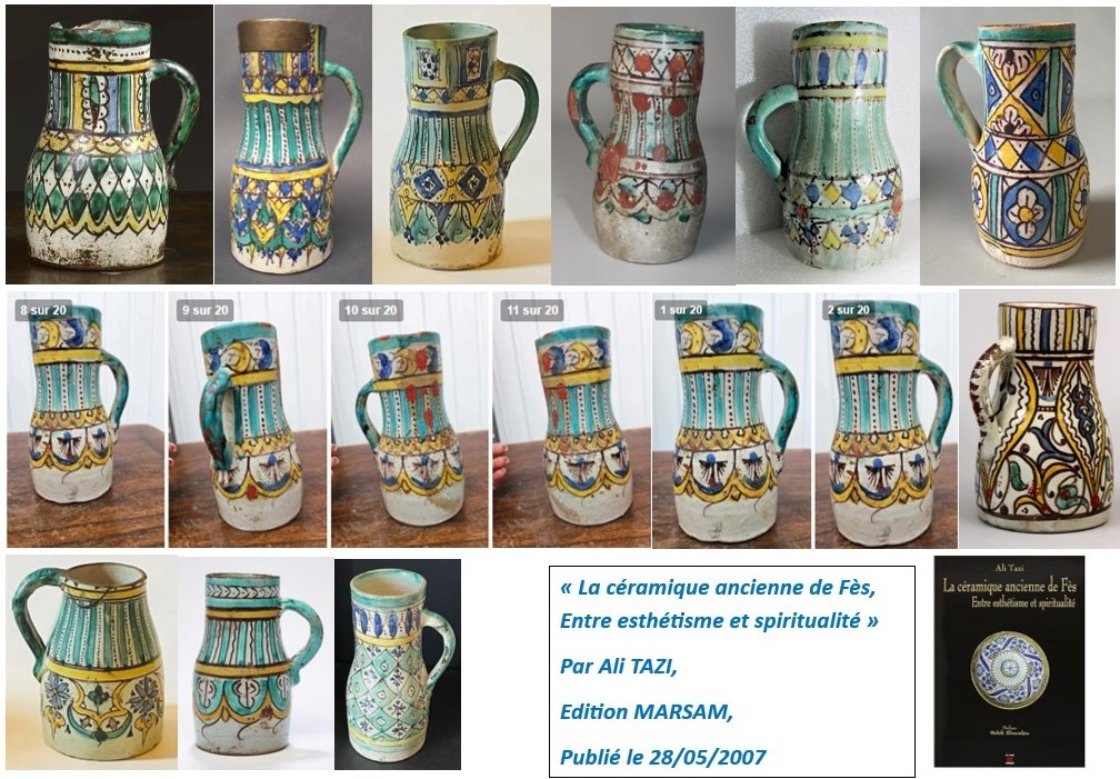 Céramique marocaine traditionnelle XIXe s, pichet Ghoraf-photo-2