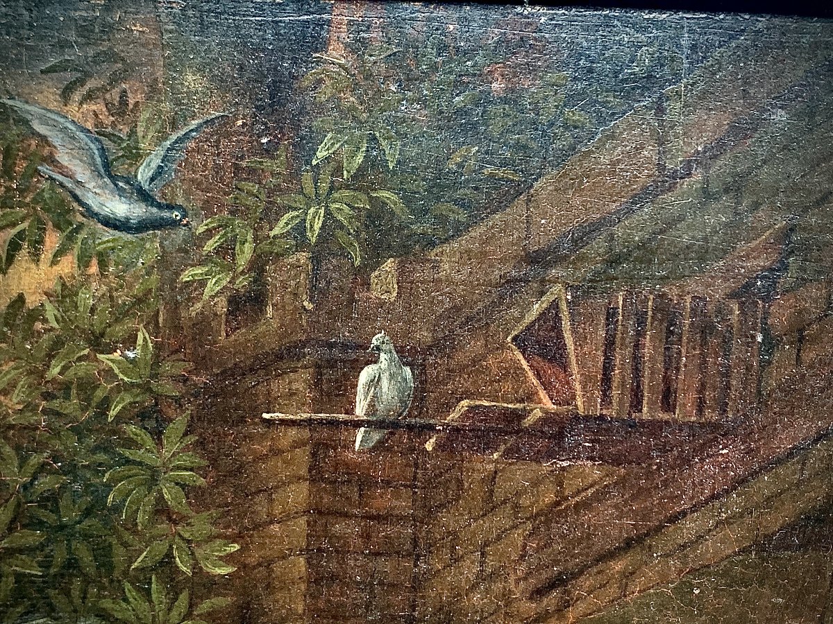 Peinture à l'huile hollandaise sur panneau, "le Charlatan" 1652 d'après Gerrit DOU-photo-5