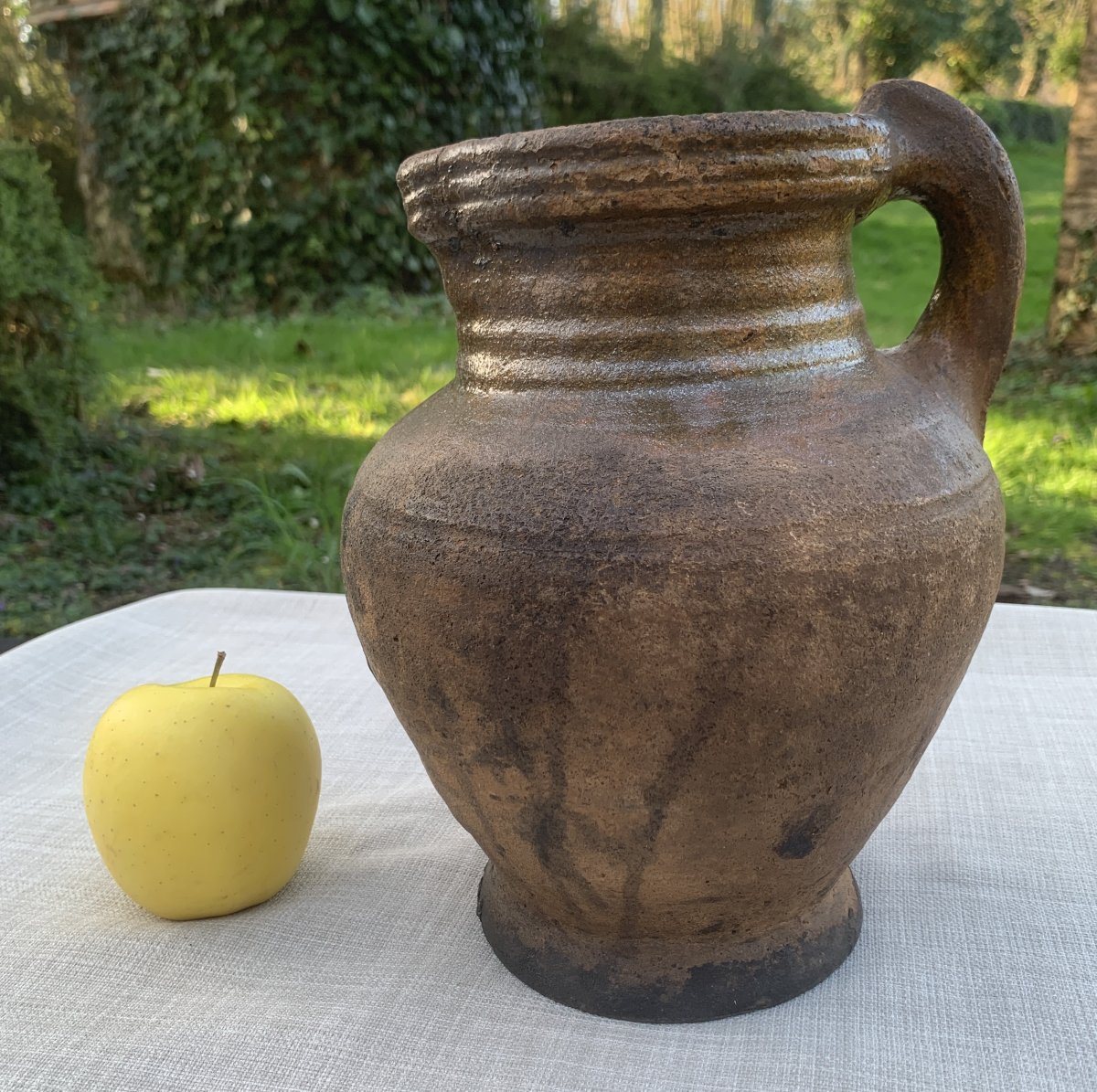  Glazed Earthenware Jug With Handle; Flanders Or Netherlands? Late 16 To Early 17th Cty-photo-1