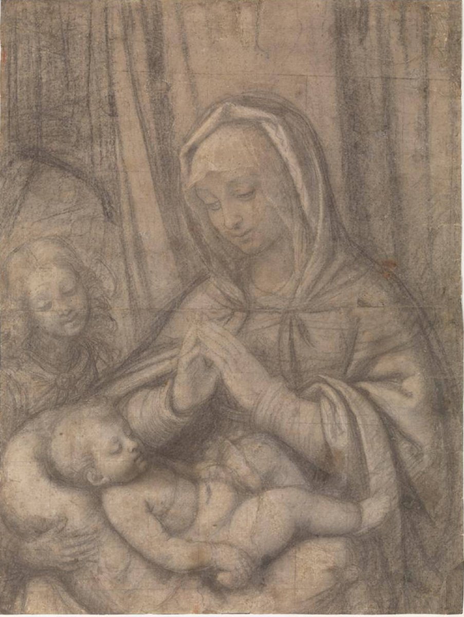 Huile sur panneau Rome déb XVIIe s "La Ste Famille" ou "Nativité"  Carlo SARACENI-photo-8