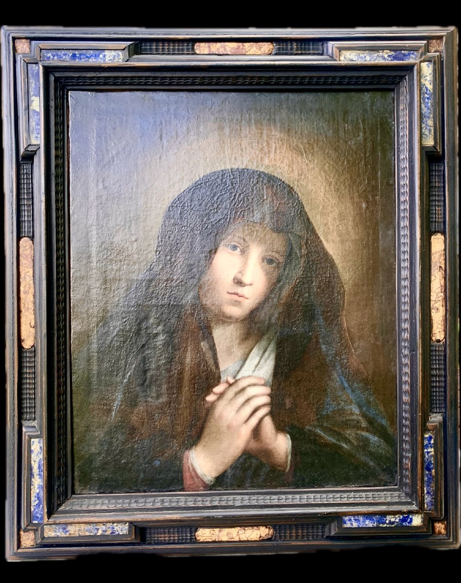 XVIIe s HST vierge en prière,  atelier de SASSOFERRATO (1609-1685-photo-2
