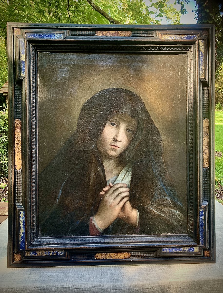 XVIIe s HST vierge en prière,  atelier de SASSOFERRATO (1609-1685-photo-4