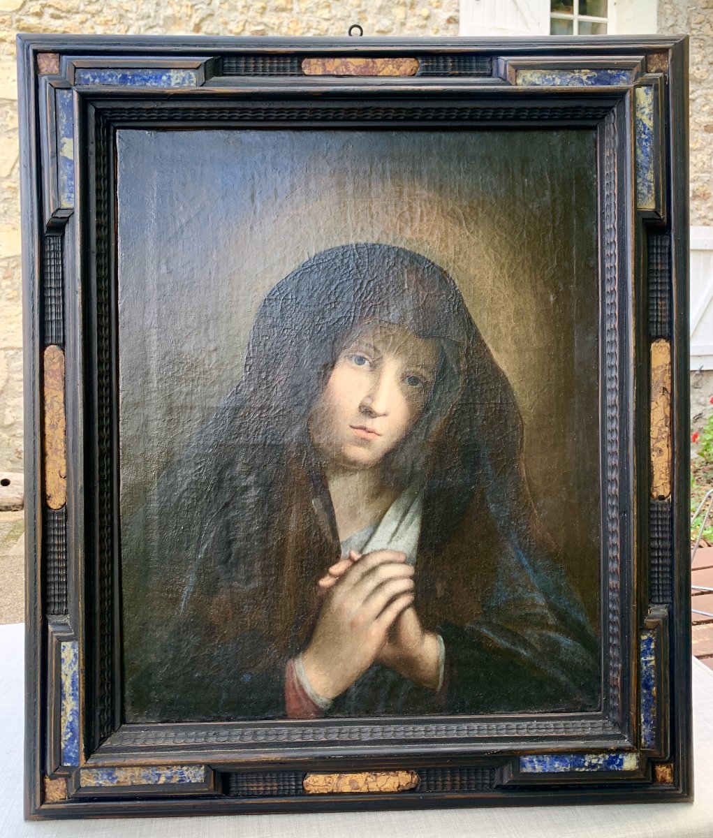 XVIIe s HST vierge en prière,  atelier de SASSOFERRATO (1609-1685