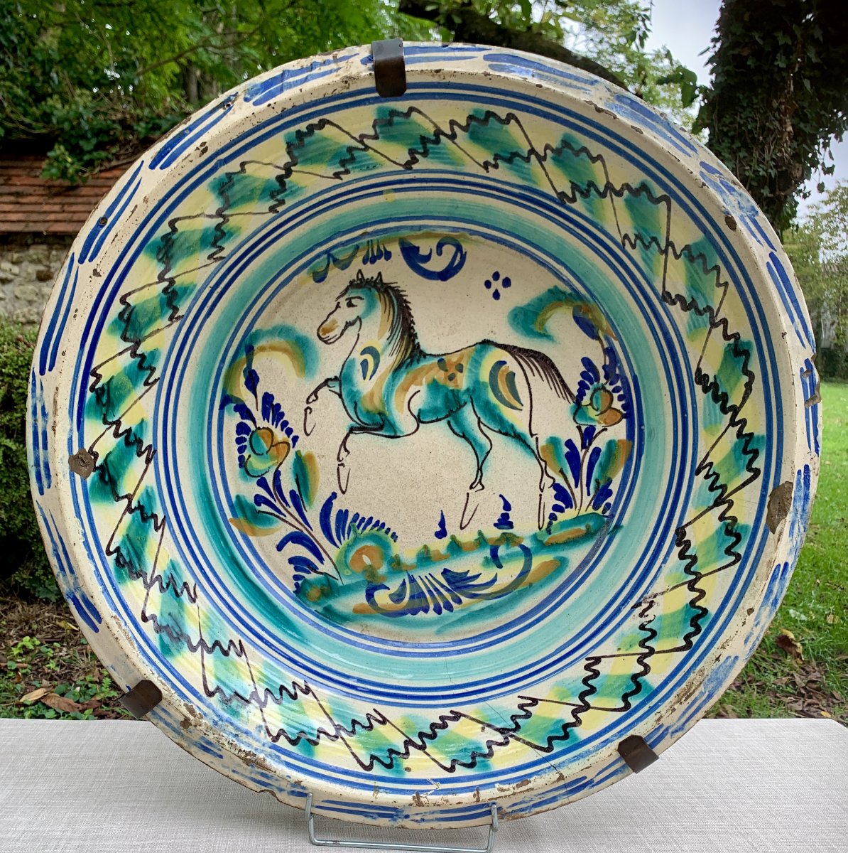 Very (very!) Large Lebrillo Dish, Sevilla Area, Andalusia Spain Early 19th Cty