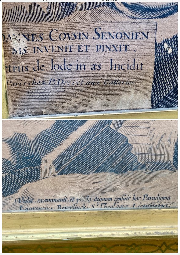 Immense gravure "Le Jugement Dernier", Peter DE JODE (1570-1634) d'ap Jean COUSIN LE VIEUX-photo-3