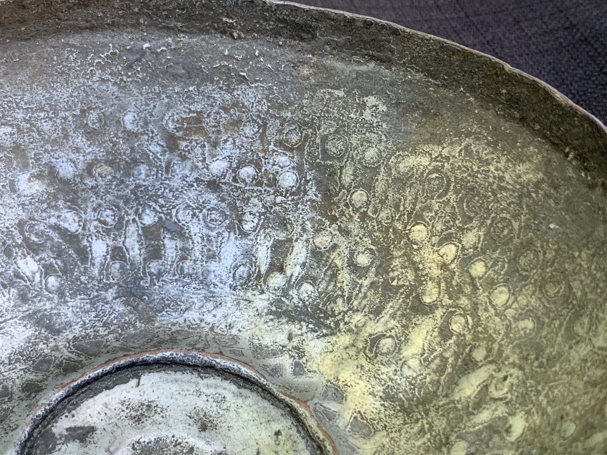 Archeo Nazride Tin-plated Copper Bowl, Granada, 12th–13th Cties-photo-2